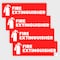 Fuel Stickers Fire Extinguisher Sticker: For Office, Commercial: Safety & Compliance: Hvy-Dty, 6''x2'', 4PK Z-462FIRE-4PK - alternate 1